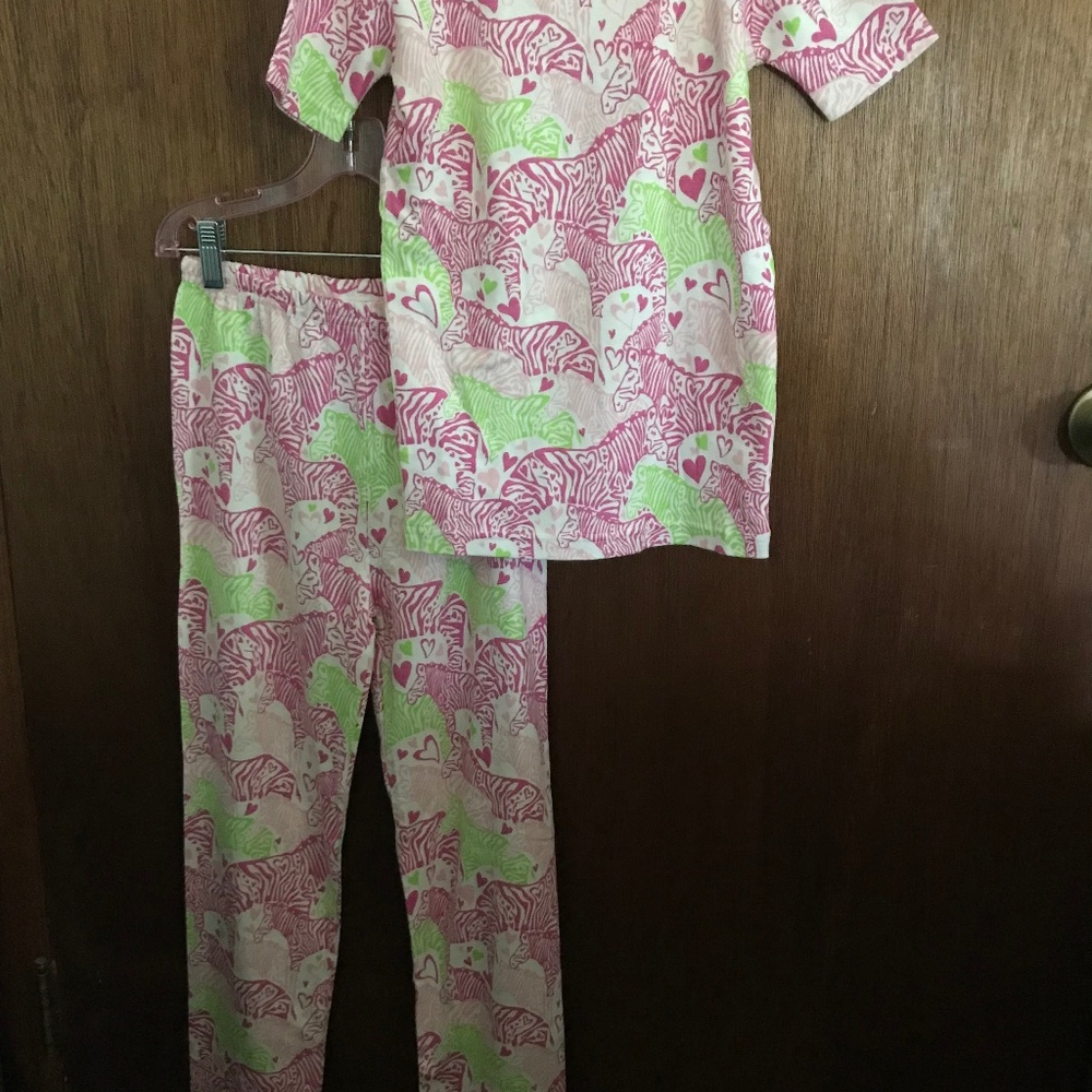 New Gymboree 2pc Cotton Pajamas Girls Pink Zebra Print Size 10